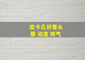 皮卡丘好看头像 动漫 帅气